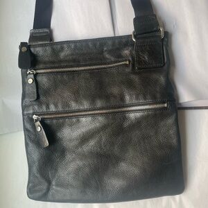 Margot Classic Black Leather Crossbody Bag